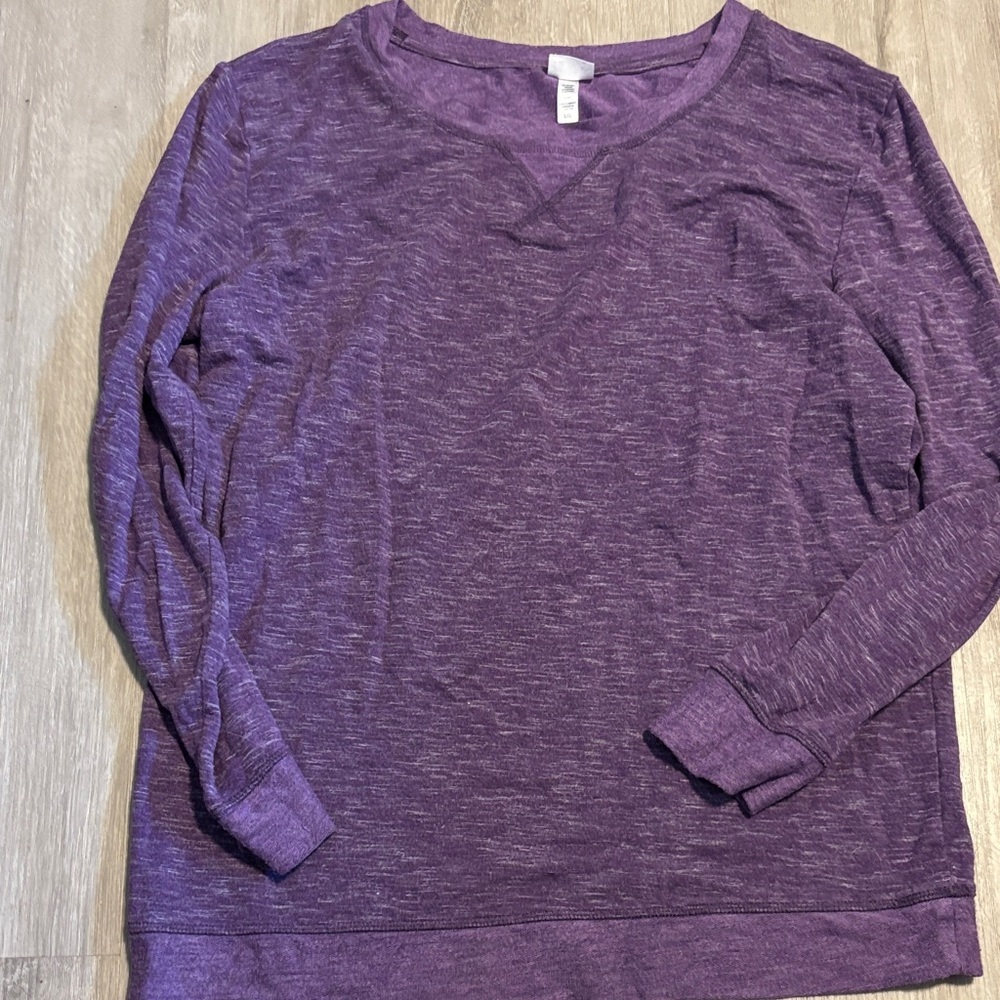 Black Bow Purple Long Sleeve Top
